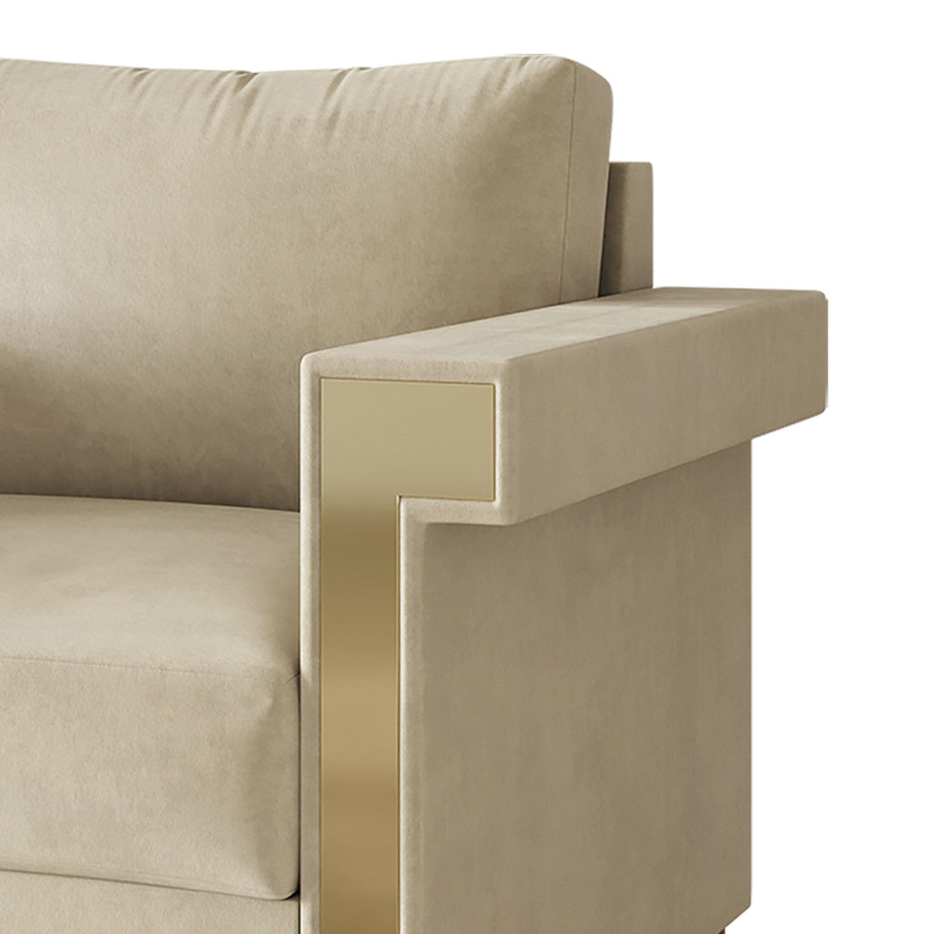 Canapé luxueux rembourré en velours CraftPorch