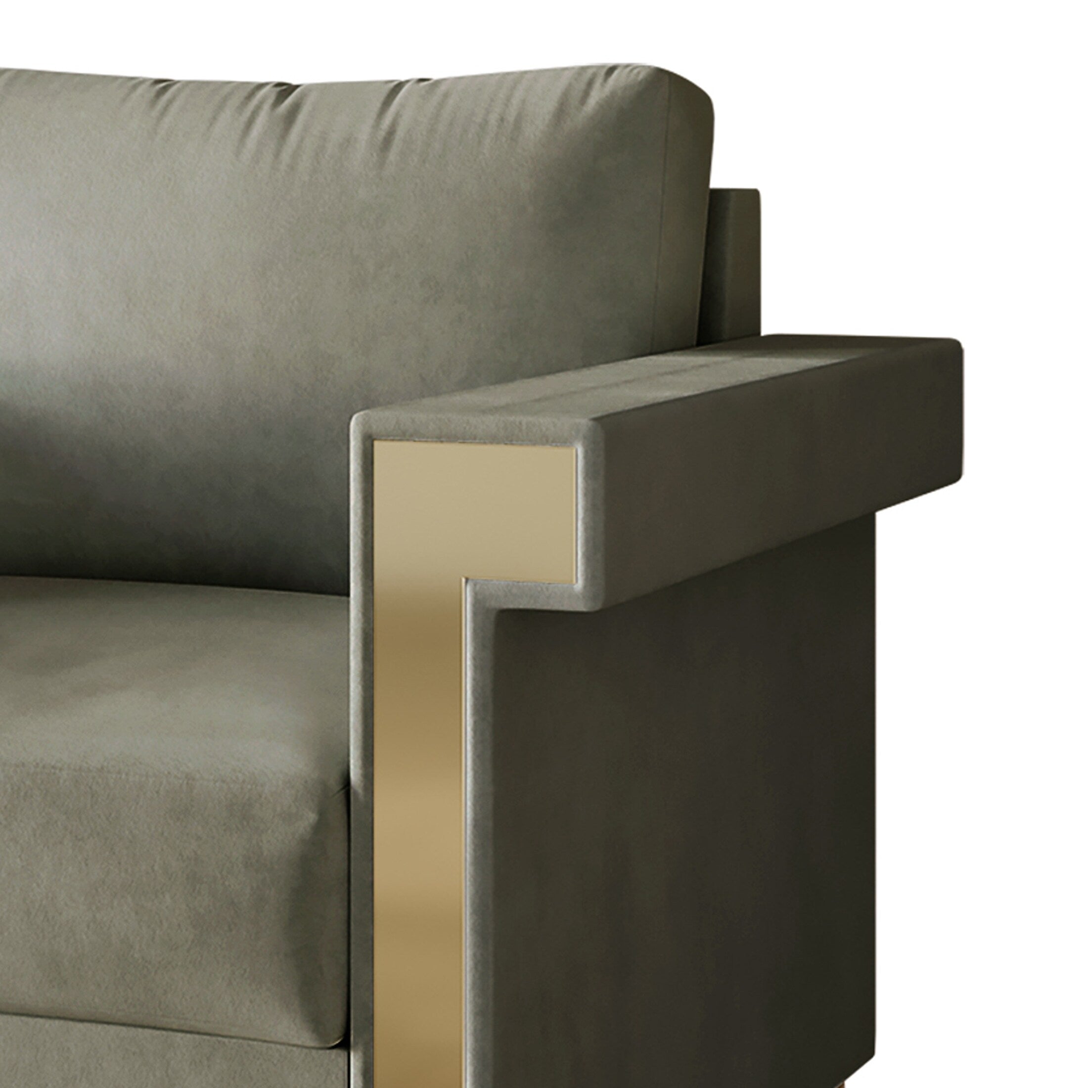 Canapé luxueux rembourré en velours CraftPorch