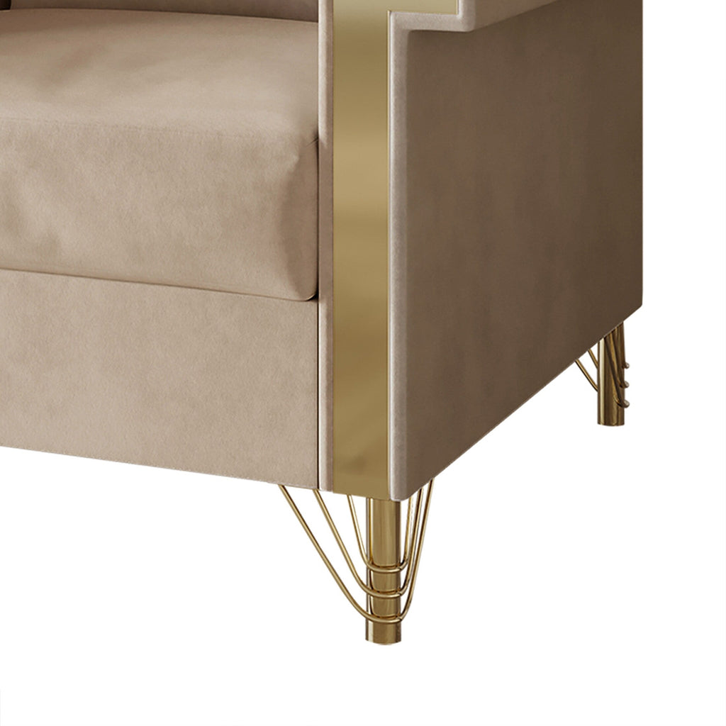 Canapé luxueux rembourré en velours CraftPorch