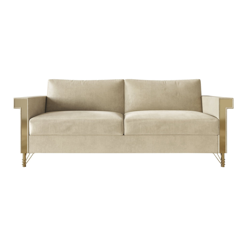 Canapé luxueux rembourré en velours CraftPorch