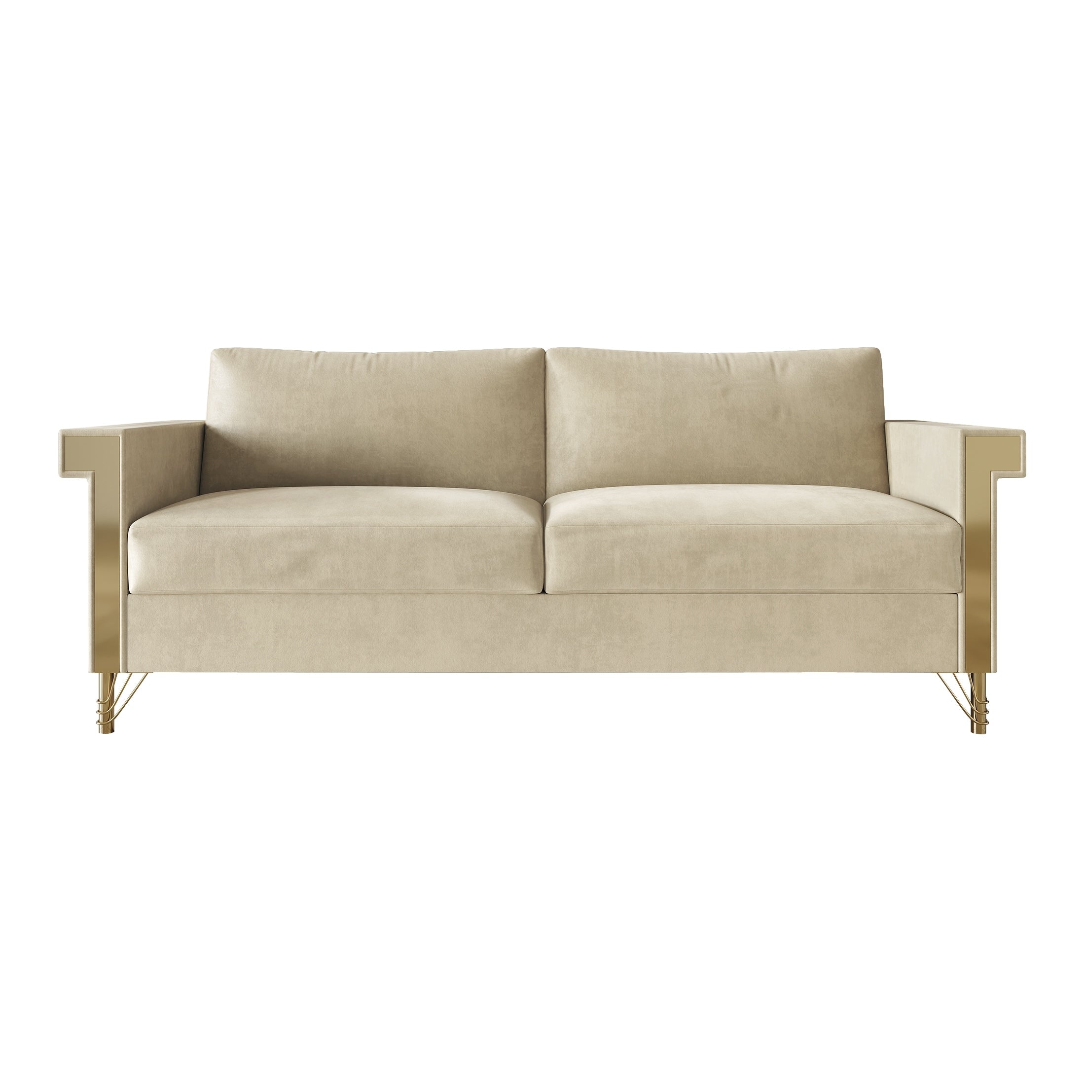 Canapé luxueux rembourré en velours CraftPorch