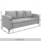 Canapé luxueux rembourré en velours CraftPorch