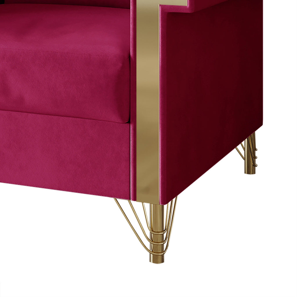 Canapé luxueux rembourré en velours CraftPorch