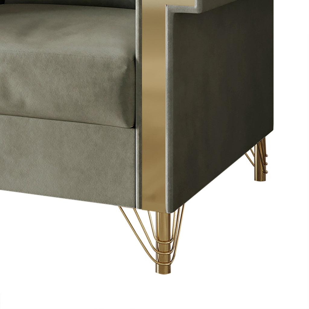 Canapé luxueux rembourré en velours CraftPorch