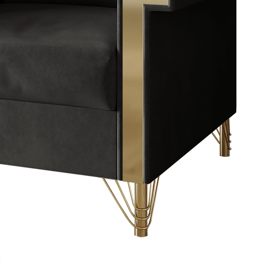 Canapé luxueux rembourré en velours CraftPorch