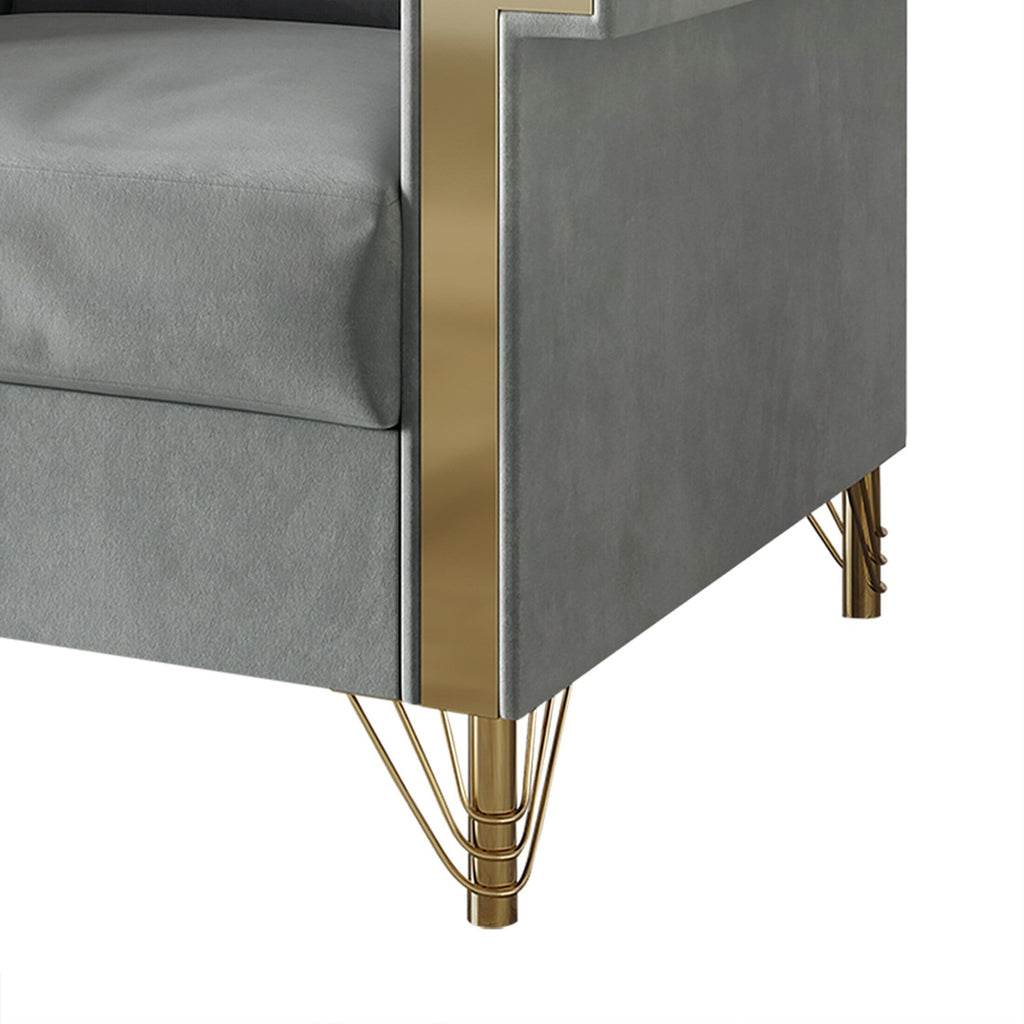 Canapé luxueux rembourré en velours CraftPorch