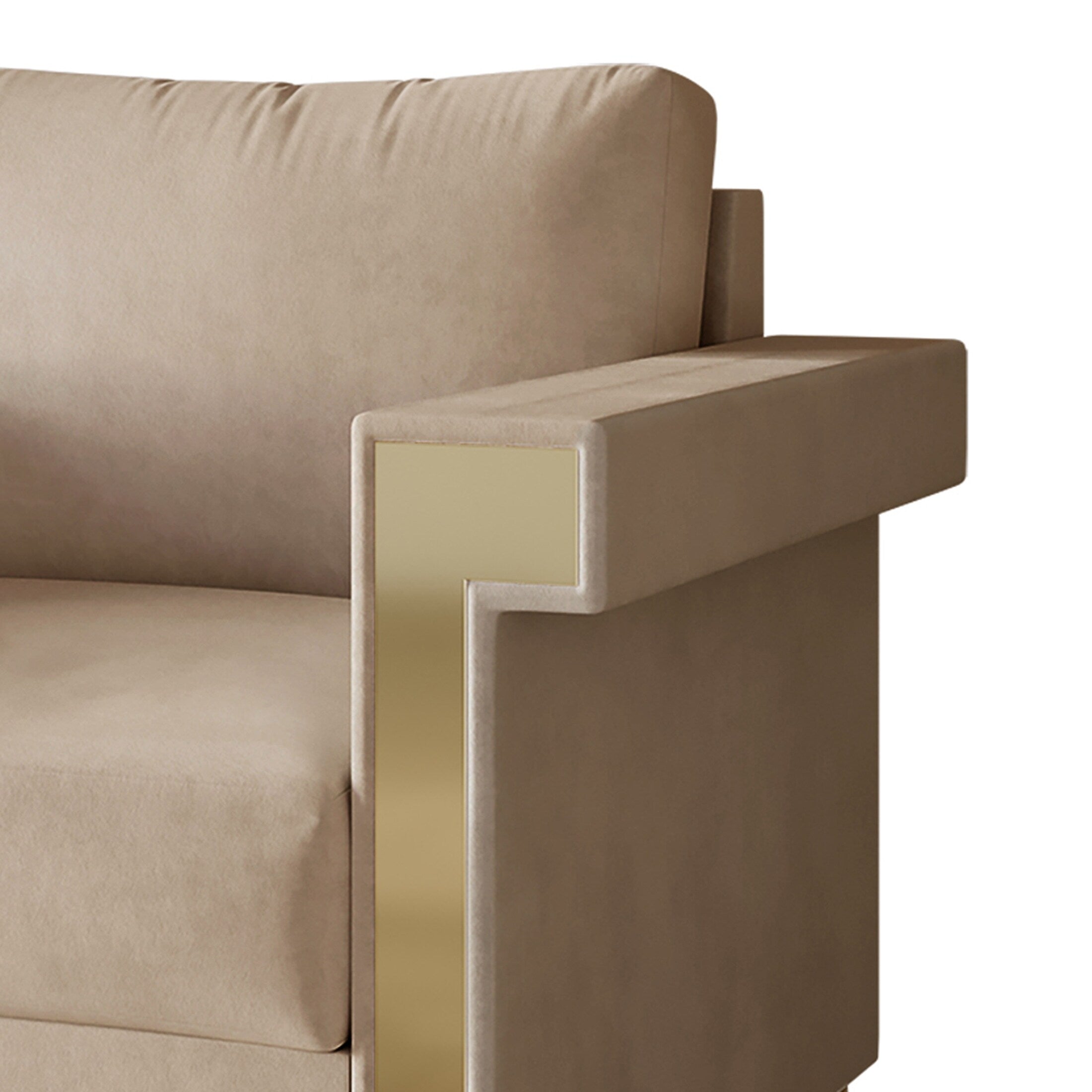 Canapé luxueux rembourré en velours CraftPorch