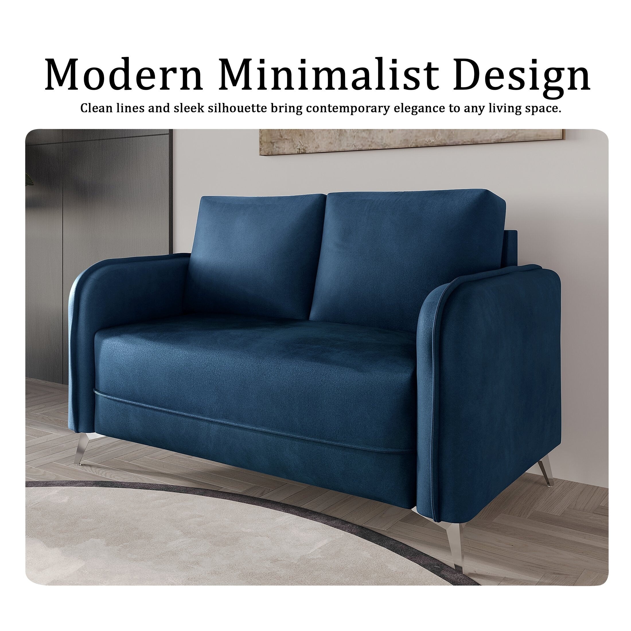 Canapé luxueux rembourré en velours CraftPorch