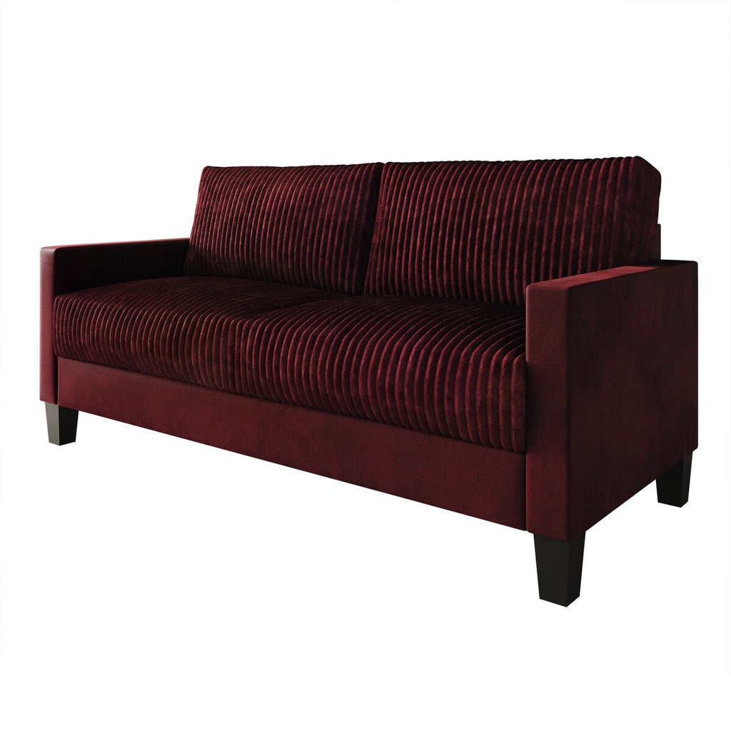 Canapé rembourré en velours côtelé CraftPorch de style milieu de siècle moderne