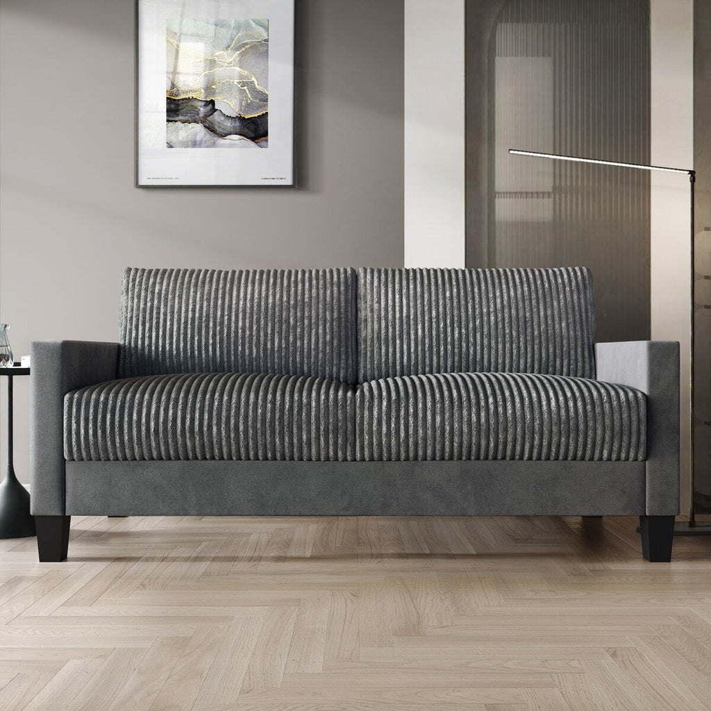 Canapé rembourré en velours côtelé CraftPorch de style milieu de siècle moderne