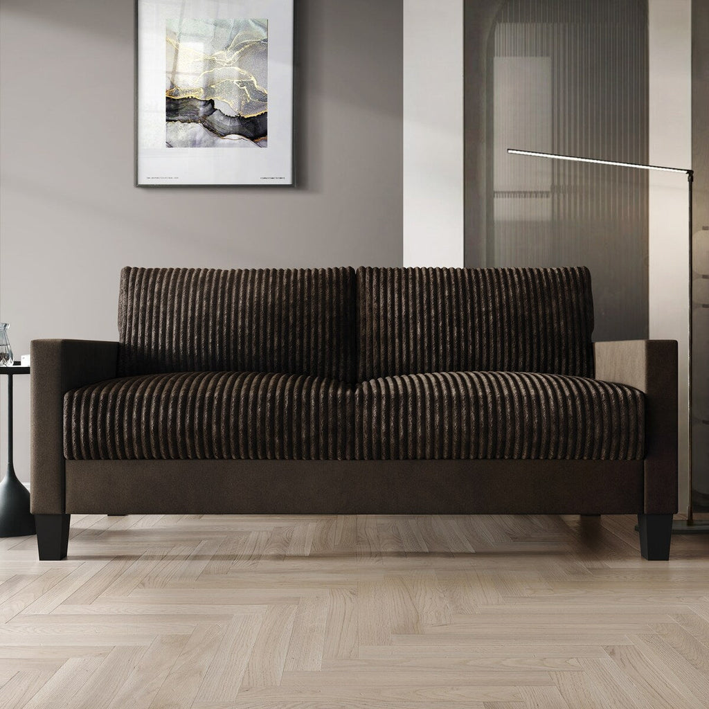 Canapé rembourré en velours côtelé CraftPorch de style milieu de siècle moderne