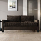 Canapé rembourré en velours côtelé CraftPorch de style milieu de siècle moderne