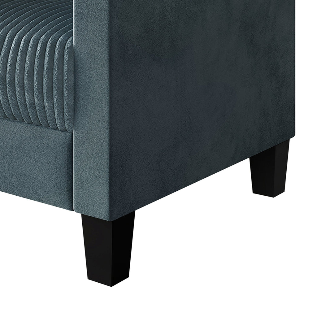 Canapé rembourré en velours côtelé CraftPorch de style milieu de siècle moderne