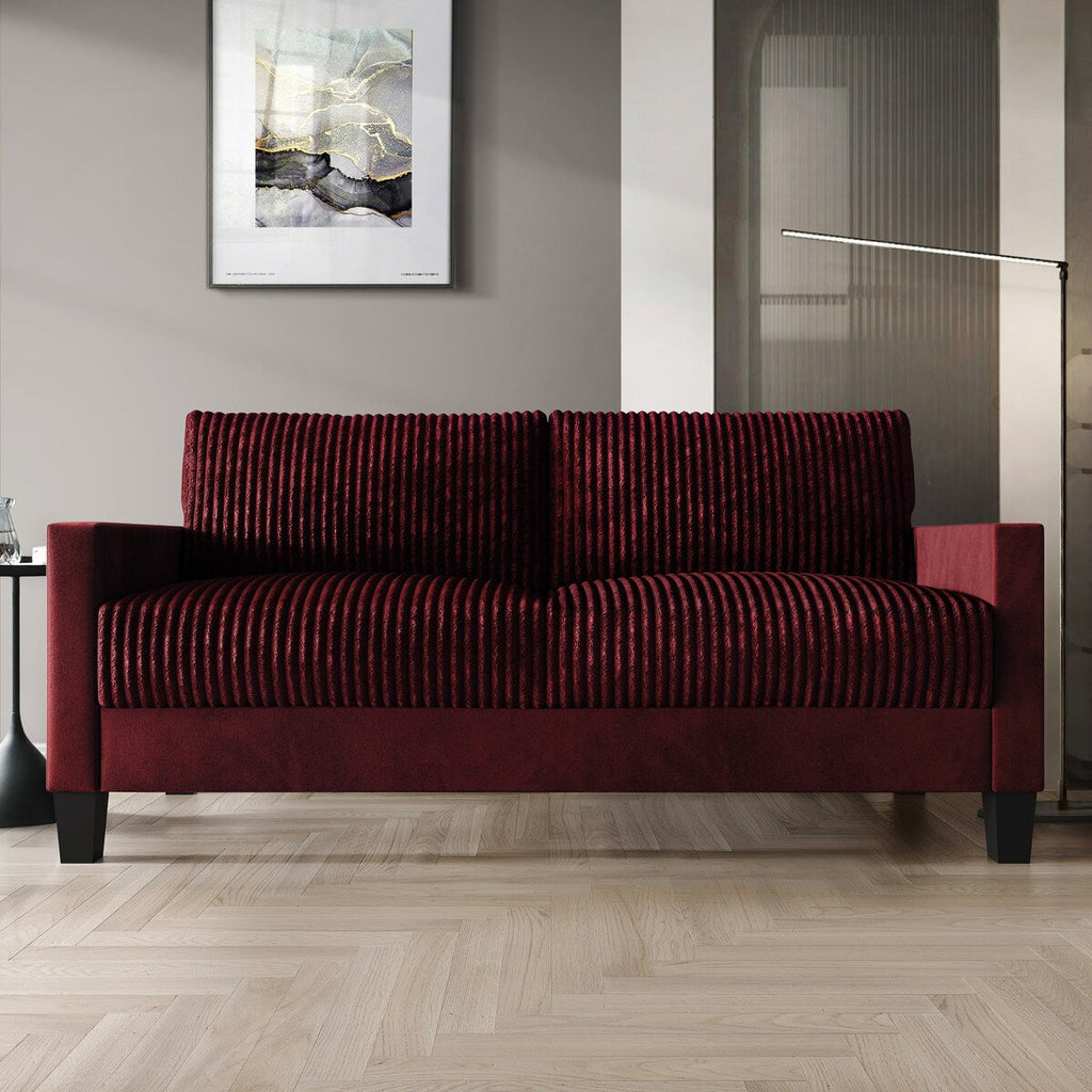 Canapé rembourré en velours côtelé CraftPorch de style milieu de siècle moderne