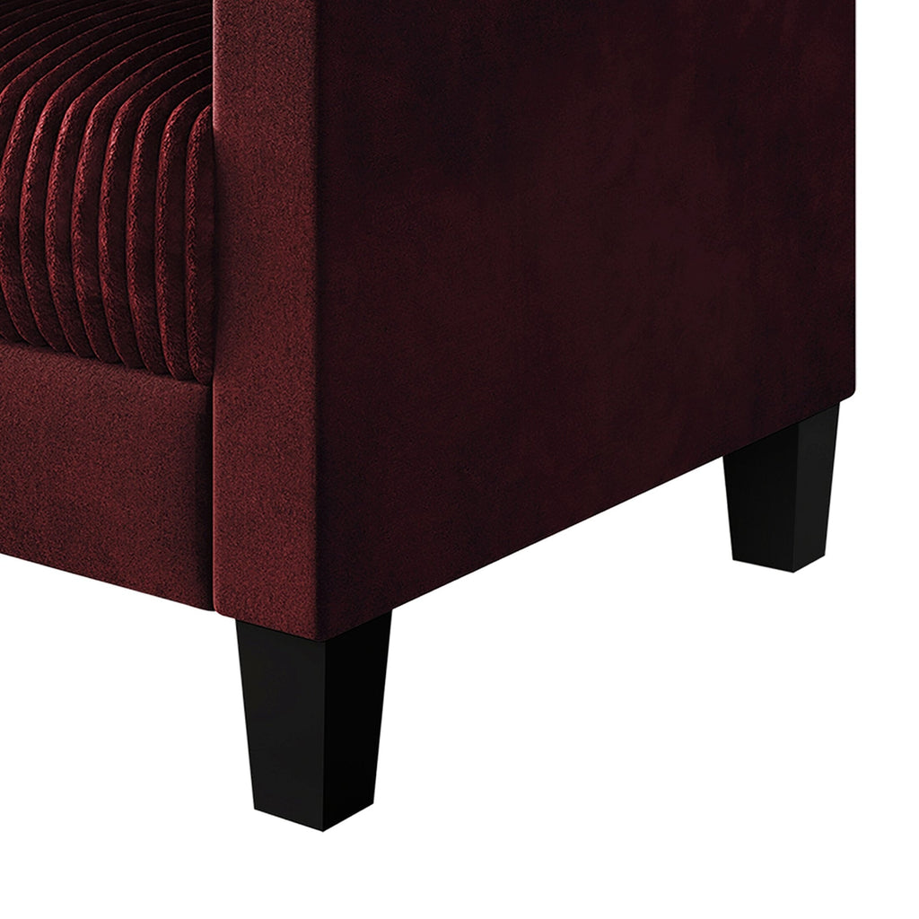 Canapé rembourré en velours côtelé CraftPorch de style milieu de siècle moderne