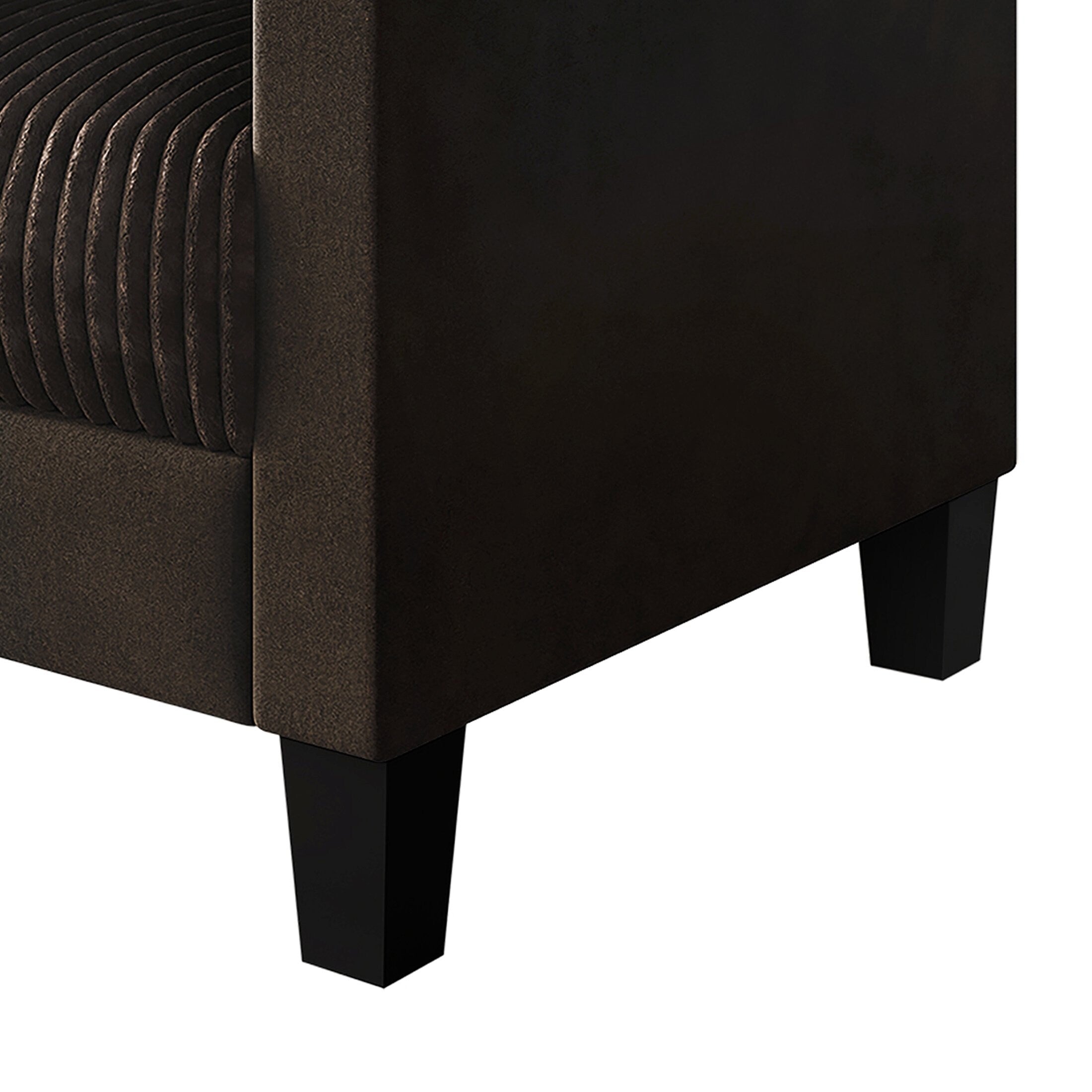 Canapé rembourré en velours côtelé CraftPorch de style milieu de siècle moderne