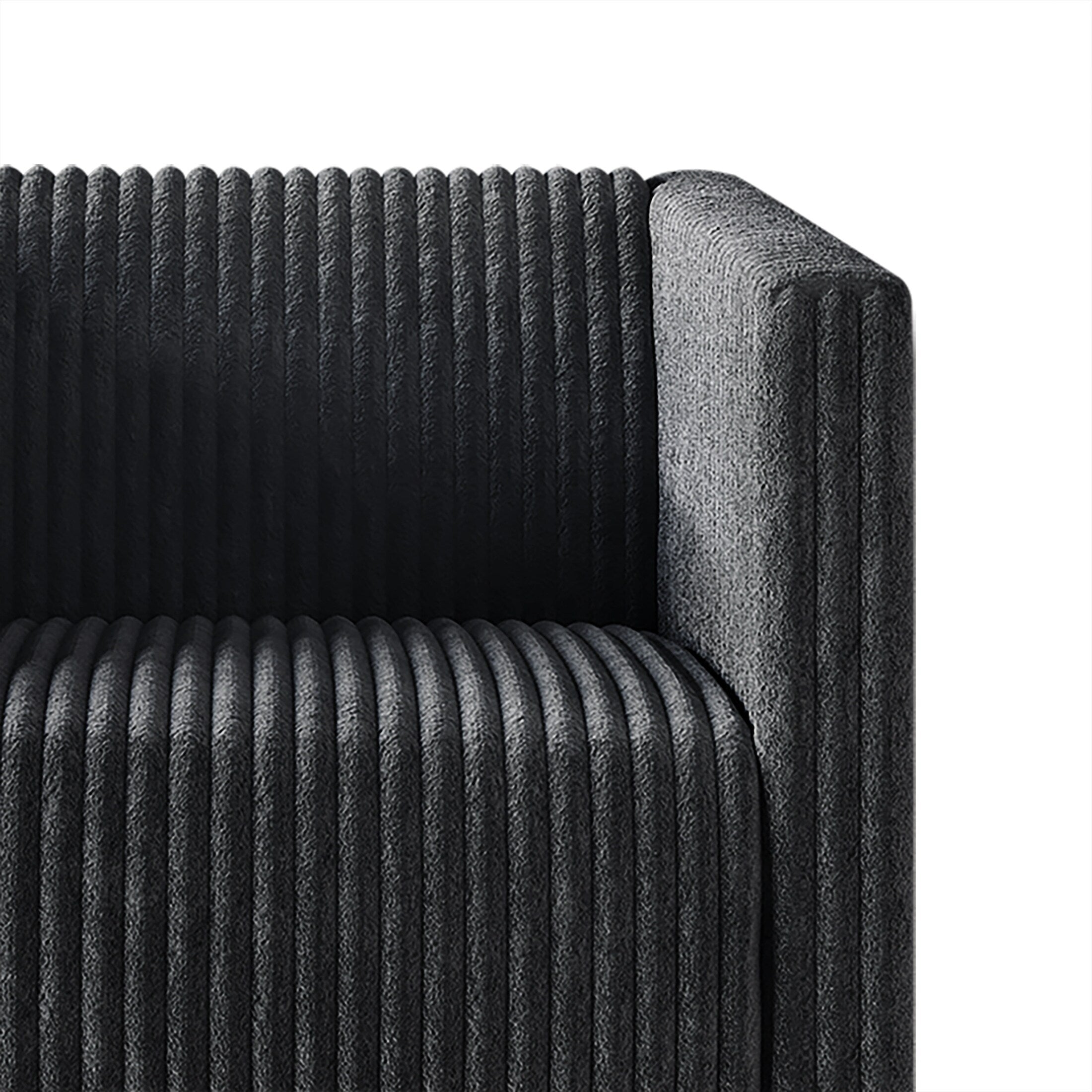 Canapé rembourré en velours côtelé CraftPorch moderne et glamour