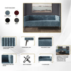 Canapé rembourré en velours côtelé CraftPorch moderne et glamour