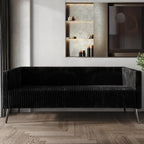 Canapé rembourré en velours côtelé CraftPorch moderne et glamour