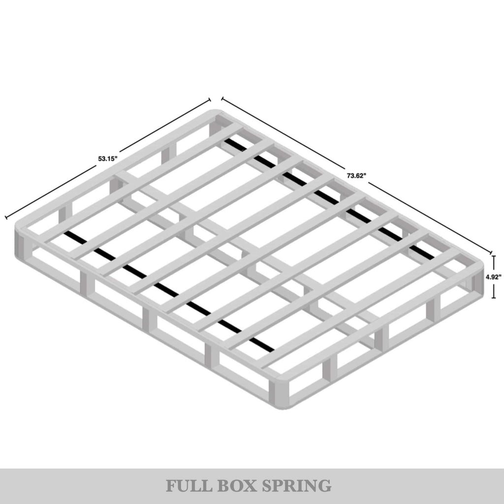 Sommier à ressorts en bois massif CraftPorch de 5 pouces avec lattes en bois et revêtement en lin noir