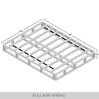 Sommier à ressorts en bois massif CraftPorch de 5 pouces avec lattes en bois et revêtement en lin noir