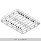 Sommier à ressorts en bois massif CraftPorch de 5 pouces avec lattes en bois et revêtement en lin noir