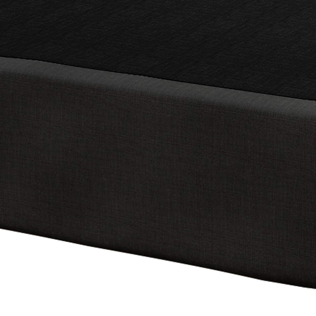 Sommier à ressorts en bois massif CraftPorch de 5 pouces avec lattes en bois et revêtement en lin noir