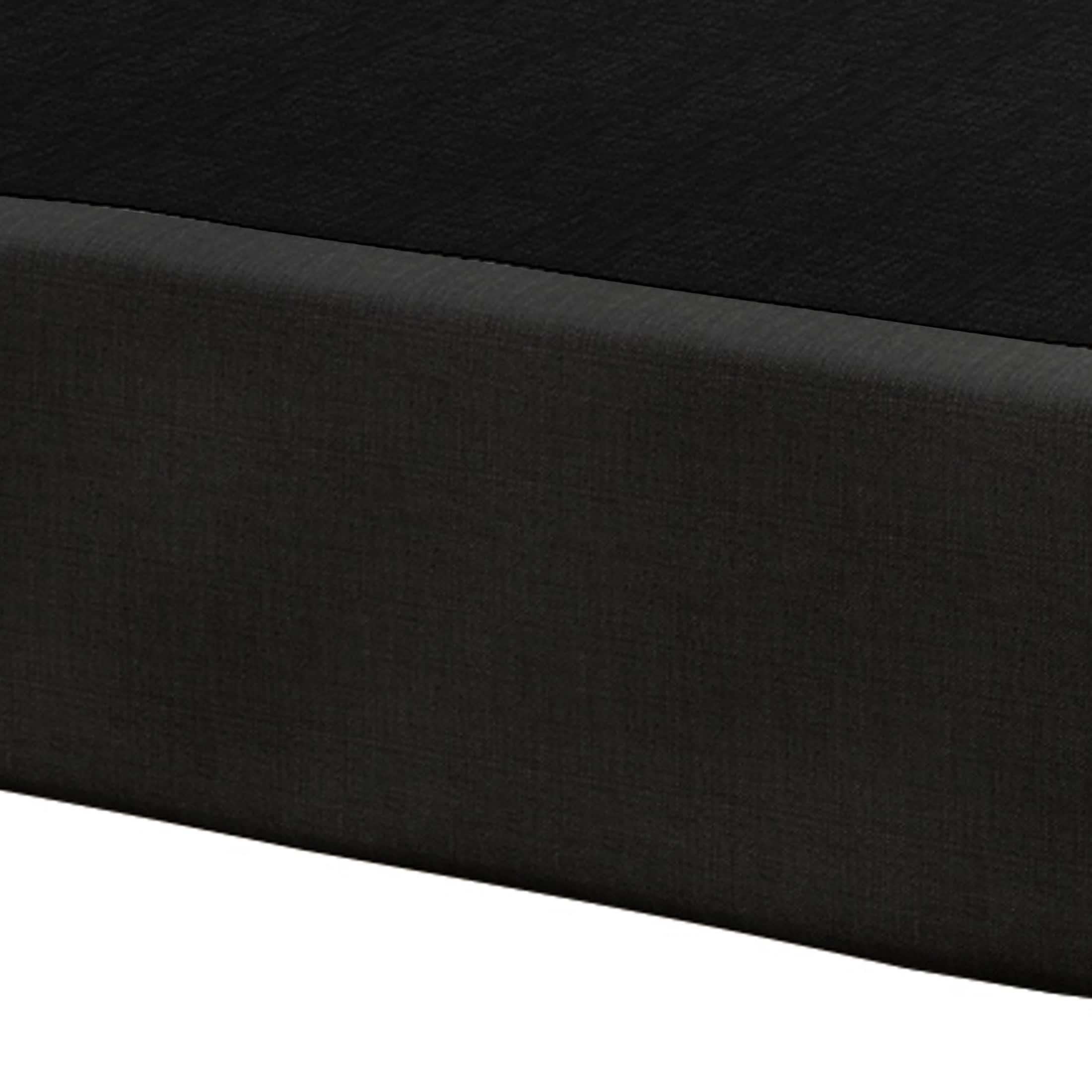 Sommier à ressorts en bois massif CraftPorch de 5 pouces avec lattes en bois et revêtement en lin noir