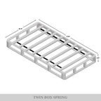 Sommier à ressorts en bois massif CraftPorch de 5 pouces avec lattes en bois et revêtement en lin noir