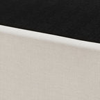 Sommier à ressorts en bois massif CraftPorch de 5 pouces avec lattes en bois et revêtement en lin gris chaud