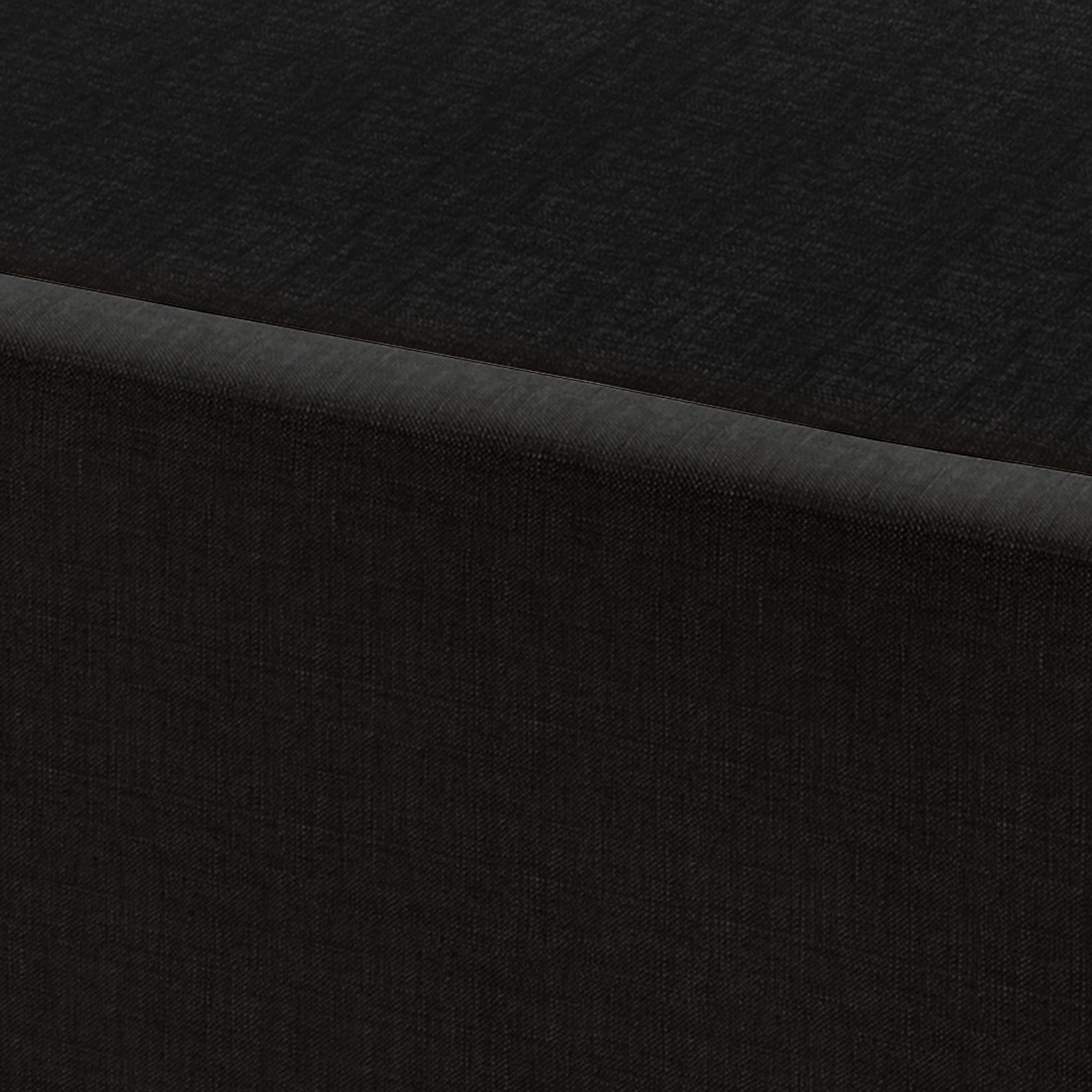 Sommier à ressorts en bois massif CraftPorch de 20 cm avec lattes en bois et revêtement en lin noir