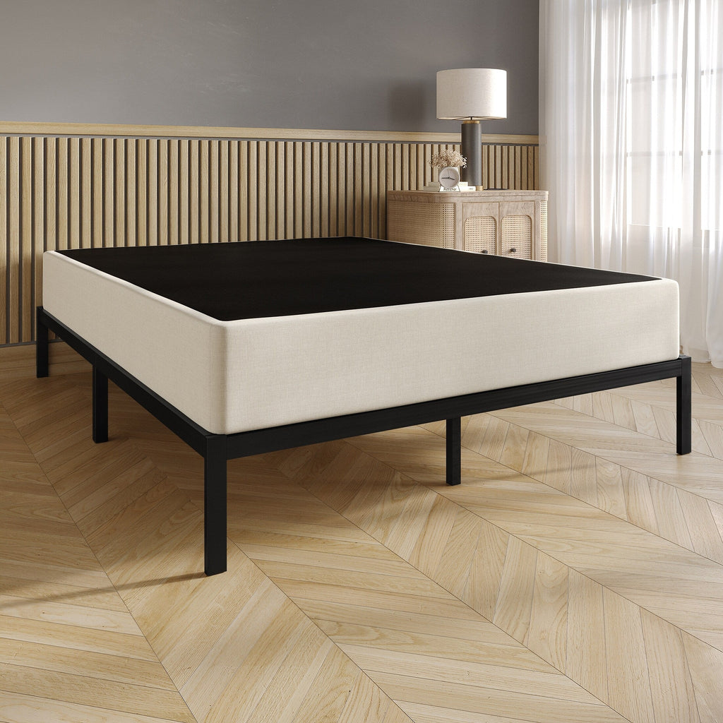 Sommier tapissier en métal et lin rembourré CraftPorch