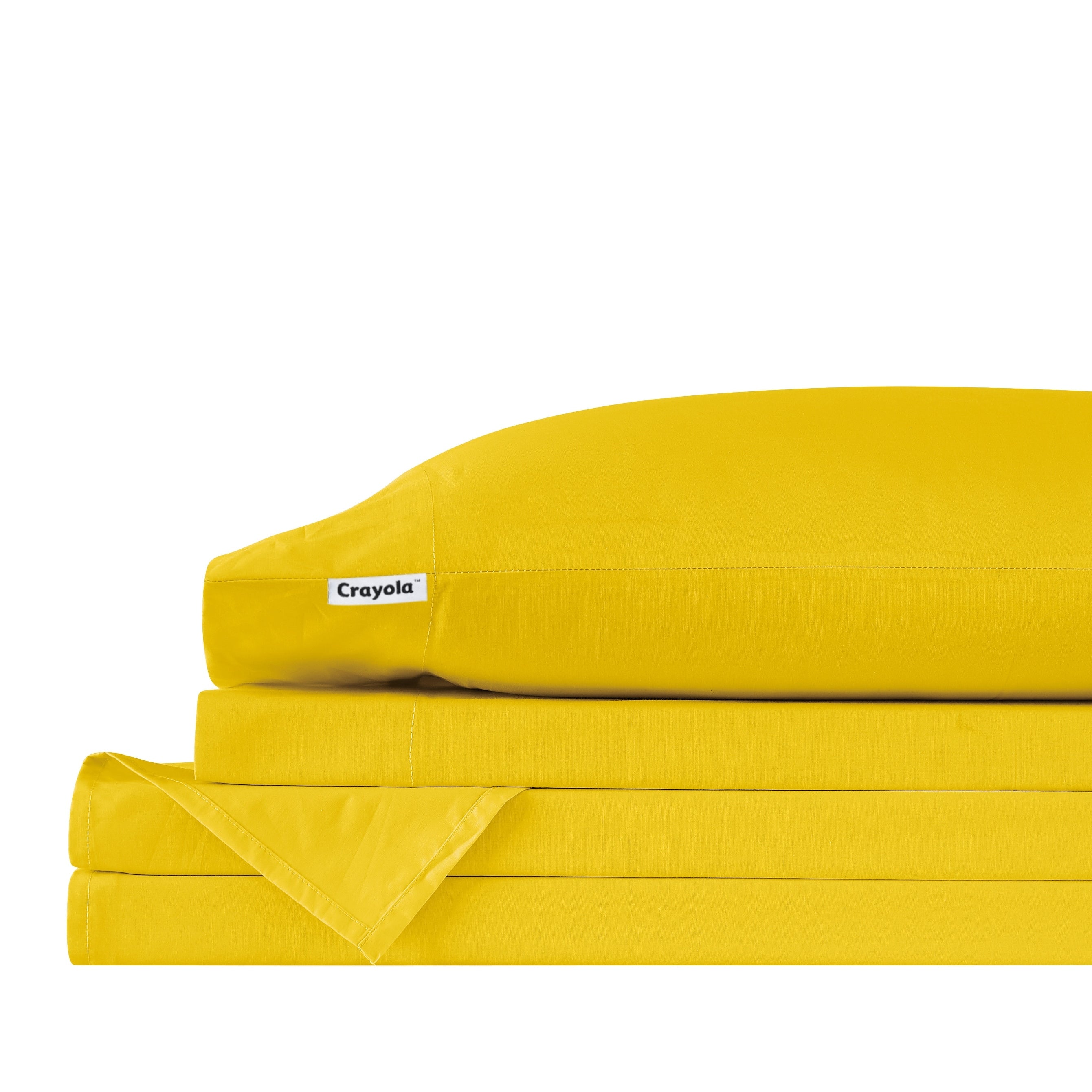 Ensemble de draps en percale de coton Crayola de couleur unie