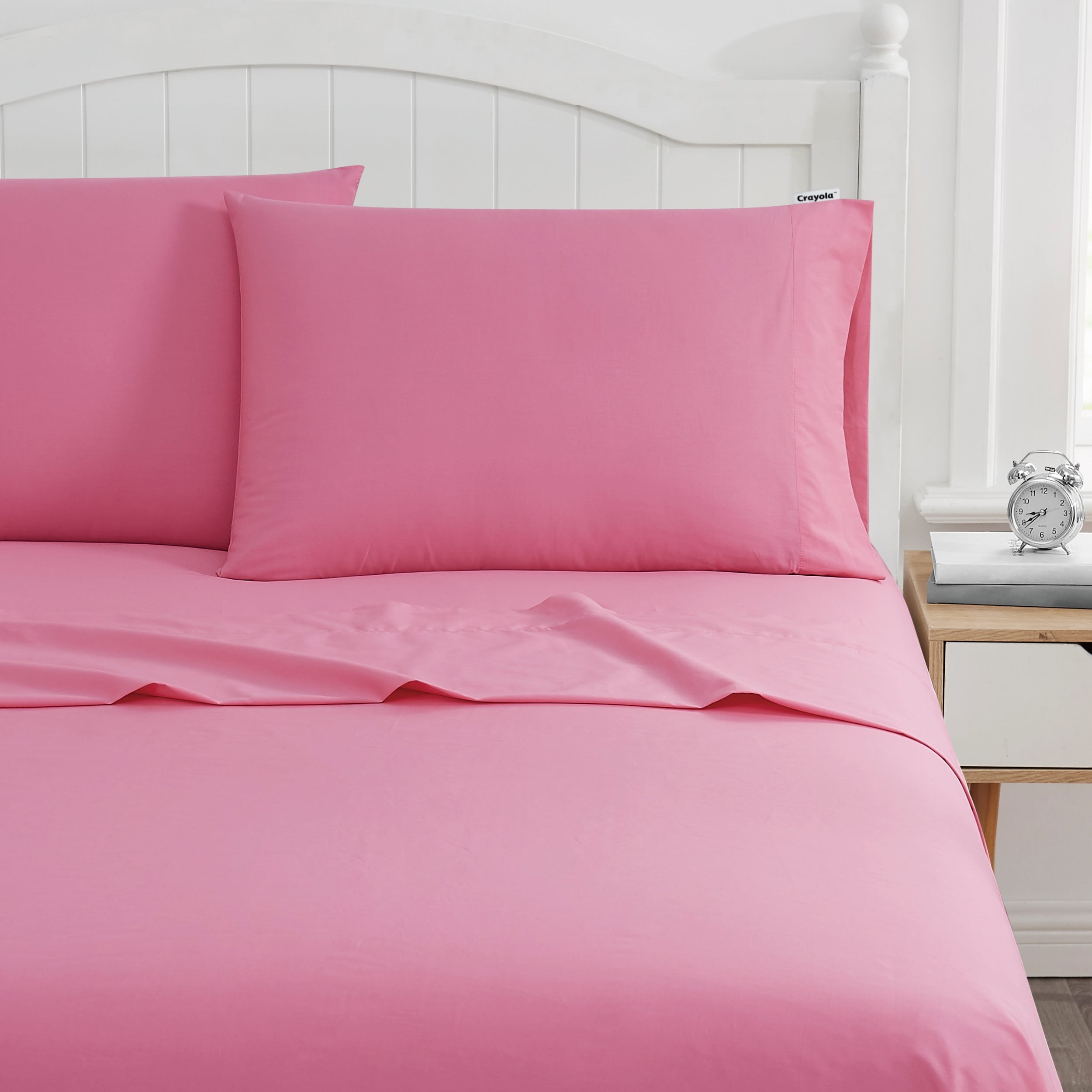 Ensemble de draps en percale de coton Crayola de couleur unie