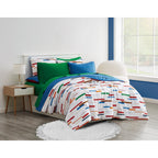Ensemble de draps en percale de coton Crayola de couleur unie