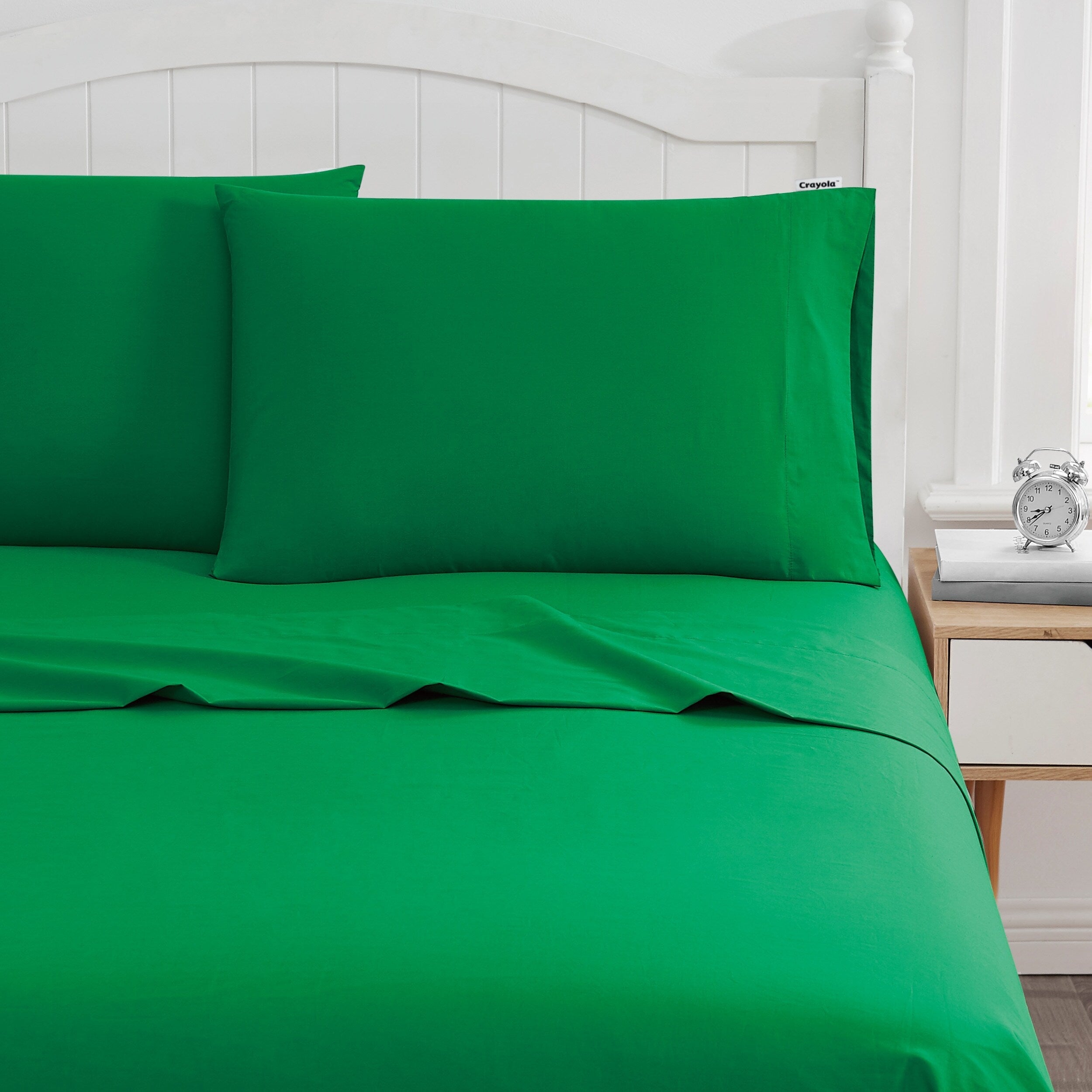 Ensemble de draps en percale de coton Crayola de couleur unie