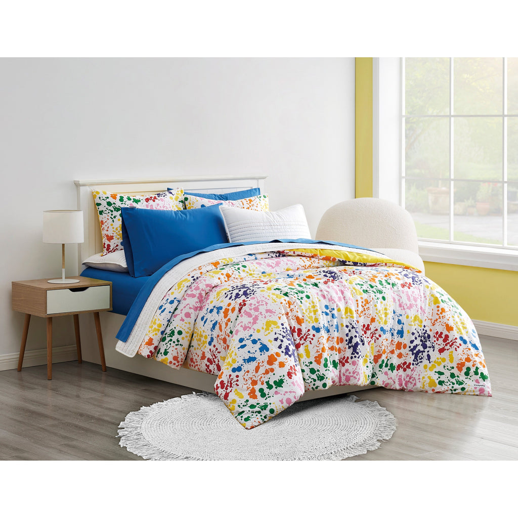 Ensemble de draps en percale de coton Crayola de couleur unie