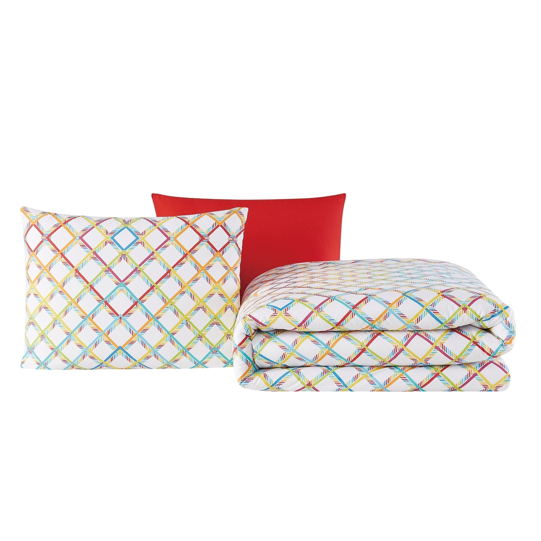 Parure de couette en coton à carreaux Crayola Happy