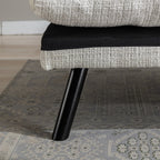 Canapé-lit convertible en chenille blanc crème 75,6 avec pieds en métal pour le salon