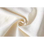 Canapé modulable 3 places en chenille blanc crème avec cadre en bois