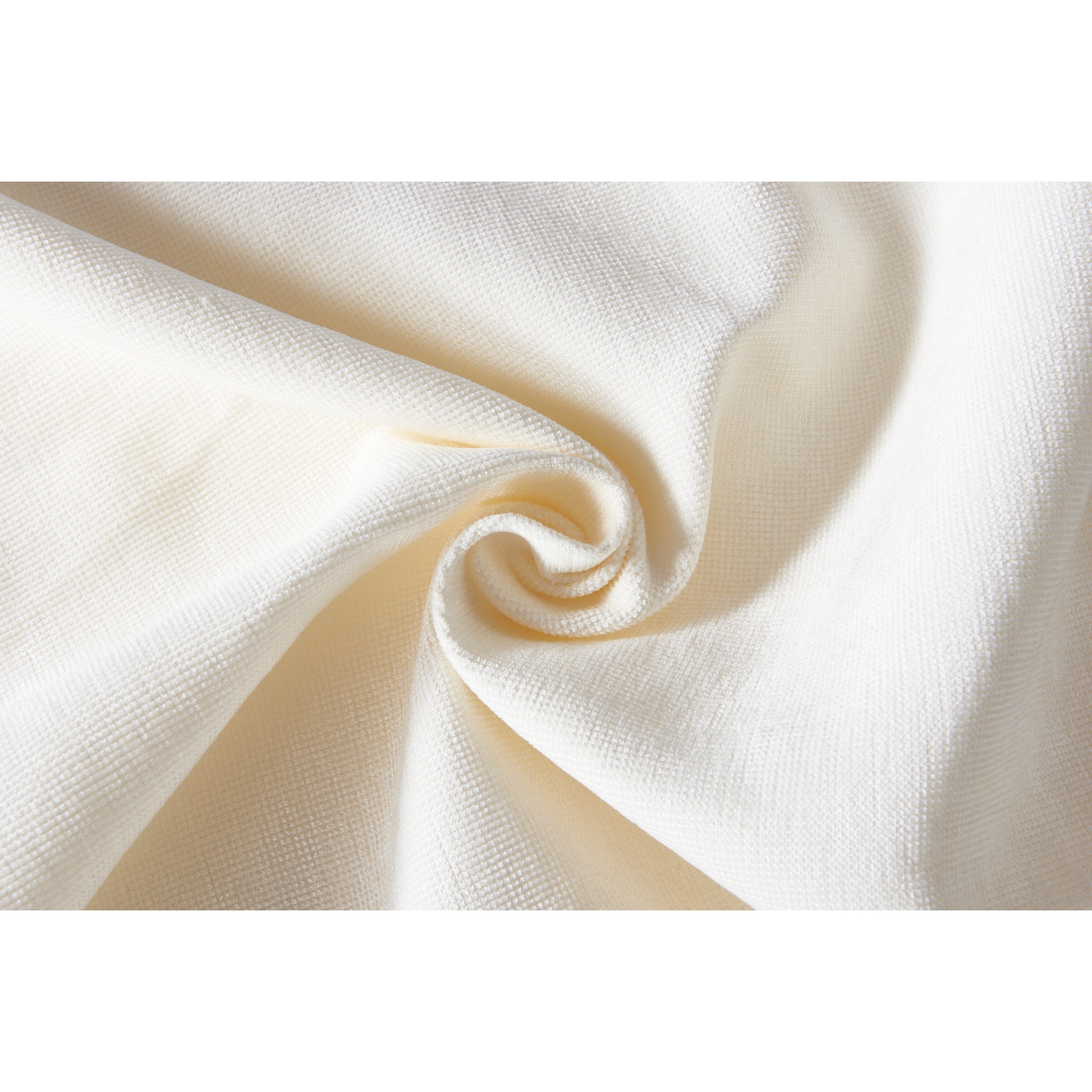 Canapé modulable 3 places en chenille blanc crème avec cadre en bois