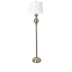 Lampadaire Murray 60 en métal argenté de la collection Crestview - 14 x 14 x 60,5