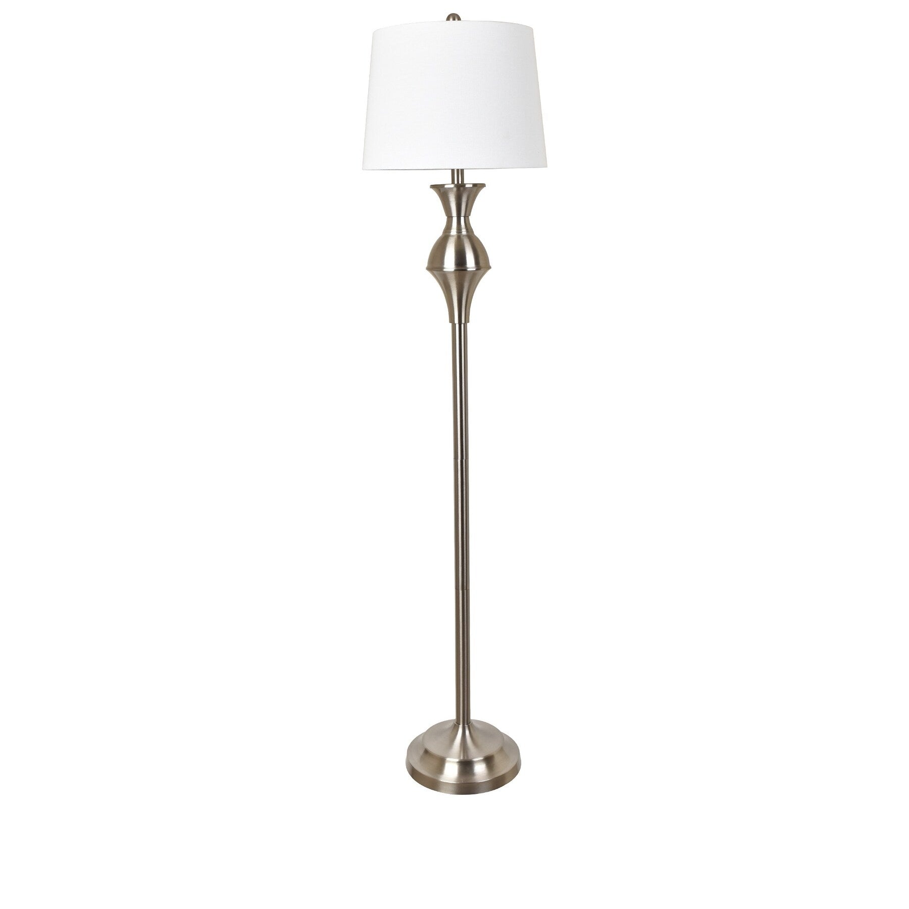 Lampadaire Murray 60 en métal argenté de la collection Crestview - 14 x 14 x 60,5