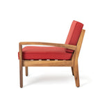 Ensemble canapé-fauteuil Creta avec accoudoirs gauche et droit, 76 cm, amovible, rouge-brun