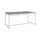 Ensemble de salle à manger d'extérieur Crown 5 pièces en aluminium et teck avec tissu gris