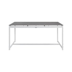 Ensemble de salle à manger d'extérieur Crown 5 pièces en aluminium et teck avec tissu gris