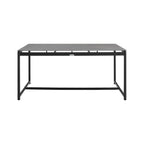 Ensemble de salle à manger d'extérieur Crown 5 pièces en aluminium et teck avec tissu gris