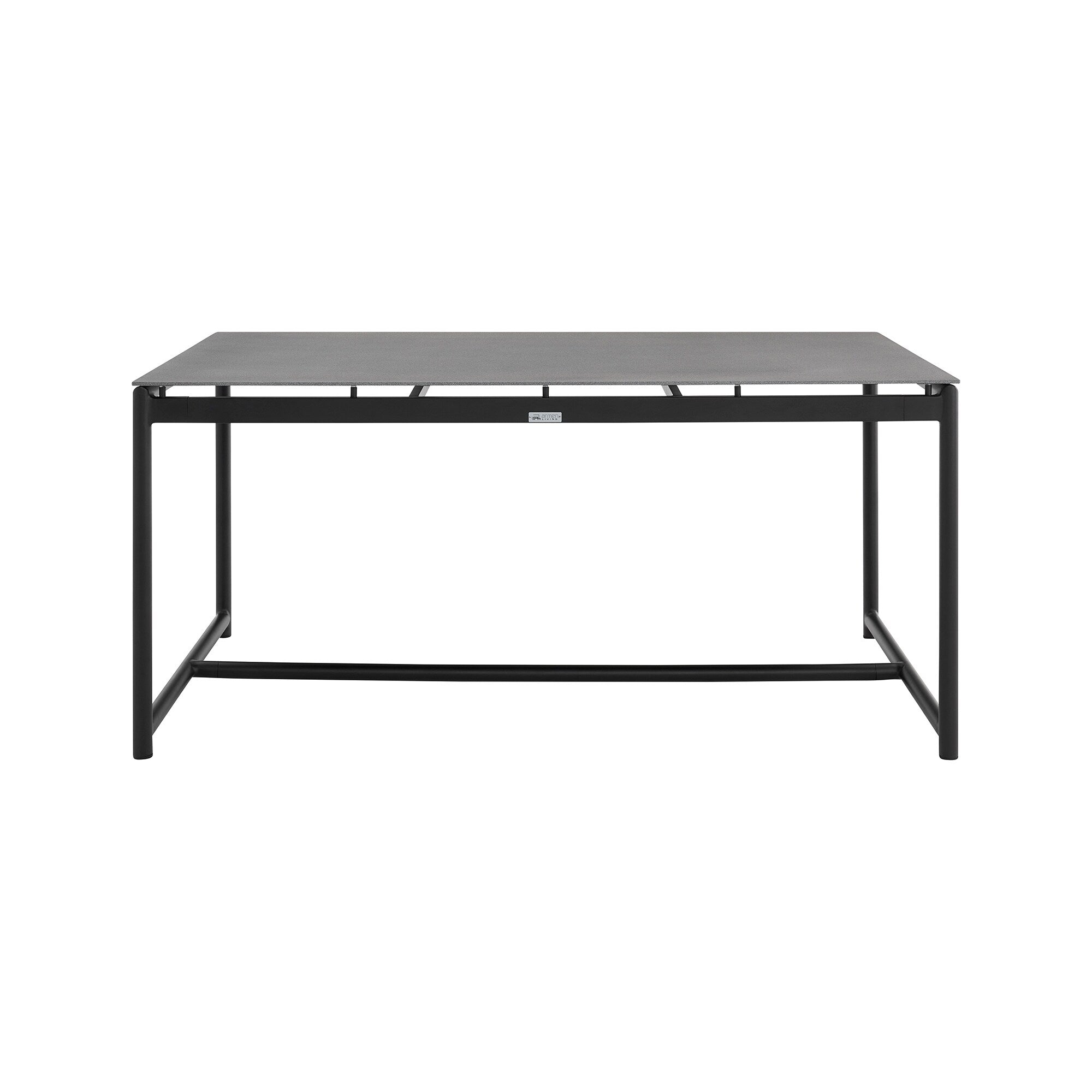 Ensemble de salle à manger d'extérieur Crown 5 pièces en aluminium et teck avec tissu gris