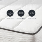 Matelas à ressorts Bonnell Crown Comfort de 6 pouces avec plateau en mousse confort