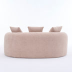 Canapé causeuse incurvé en éponge de compression complète 30D, chenille, sans assemblage